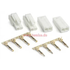 Carson 500906017 Mini-Tamiya Stecker/Buchse (2 Paar)