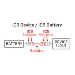 Spektrum Adapterkabel IC5 Gerät IC3 Akku 100mm -Tamico spektrum adapterkabel ic5 geraet ic3 akku 100mm2