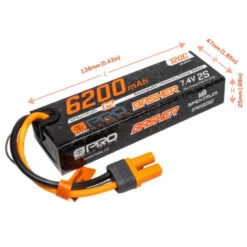 Spektrum LiPo-Akku 6200mAh 2S 7.4V Smart Pro Basher 120C IC5-Stecker -Tamico spektrum lipo akku 6200mah 2s 74v smart pro basher 120c ic5 stecker2