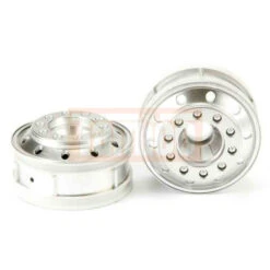 Tamiya Truckfelgen (2 Stk.) Vorn (chrom Matt) #56517